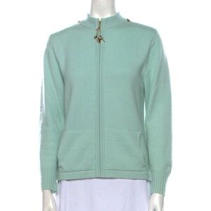 St. John Cashmere Bluish Green Sweater - size Petite
